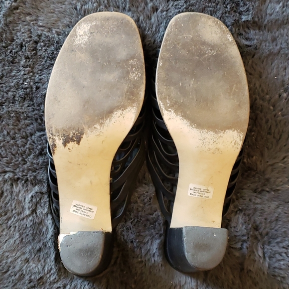 Black strappy slide on heels by Bistro shoes - Picture 6 of 7